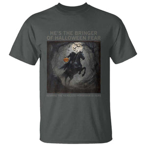 Headless Horseman T Shirt Vintage Gothic Scary Costume Halloween October Festive TS10 Dark Heather Print Your Wear