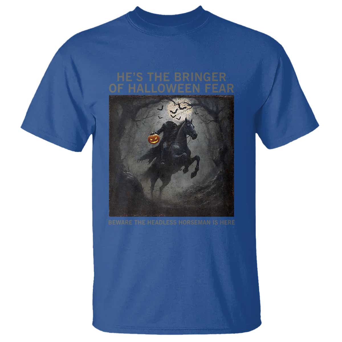 Headless Horseman T Shirt Vintage Gothic Scary Costume Halloween October Festive TS10 Royal Blue Print Your Wear