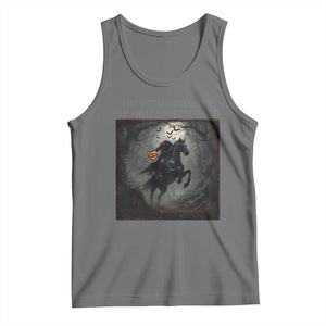 Headless Horseman Tank Top Vintage Gothic Scary Costume Halloween October Festive TS10 Black Heather Print Your Wear