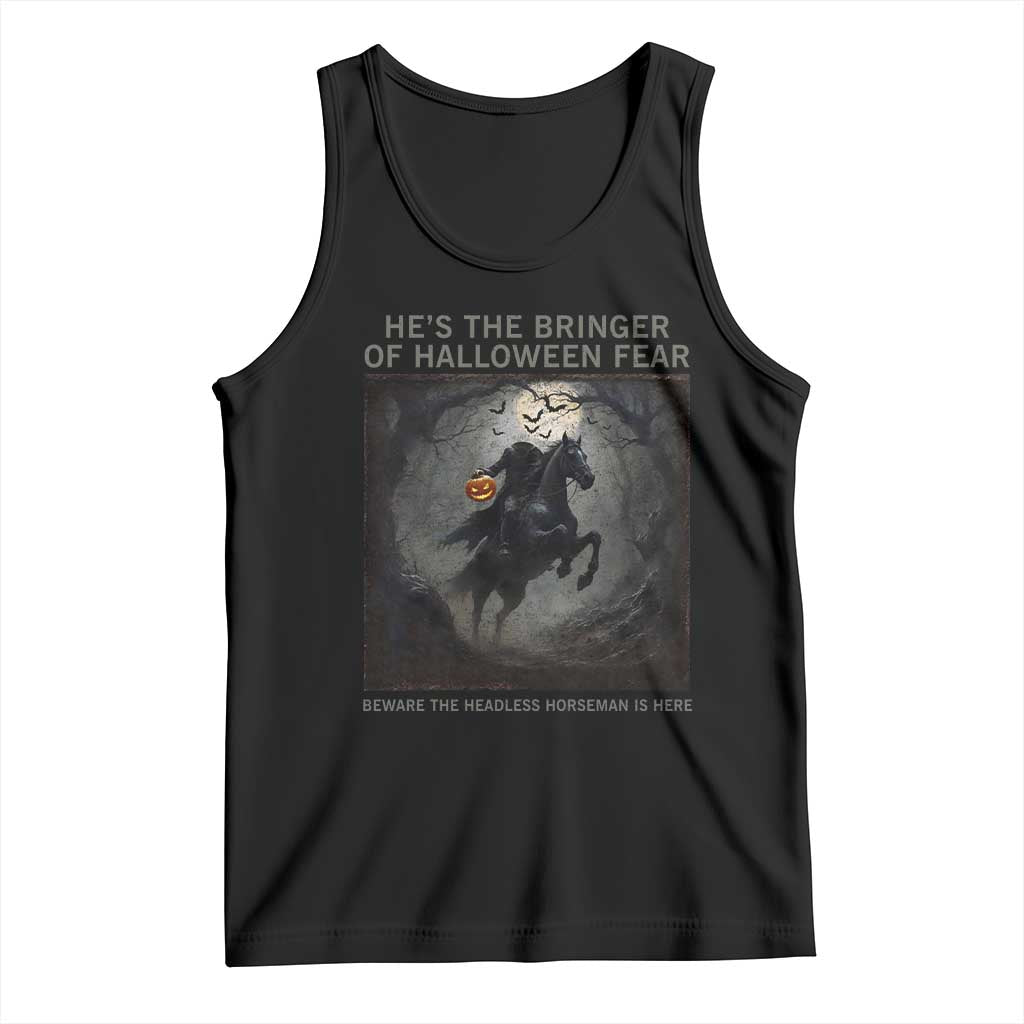 Headless Horseman Tank Top Vintage Gothic Scary Costume Halloween October Festive TS10 Black Print Your Wear