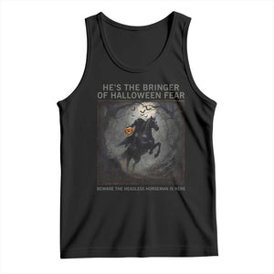 Headless Horseman Tank Top Vintage Gothic Scary Costume Halloween October Festive TS10 Black Print Your Wear