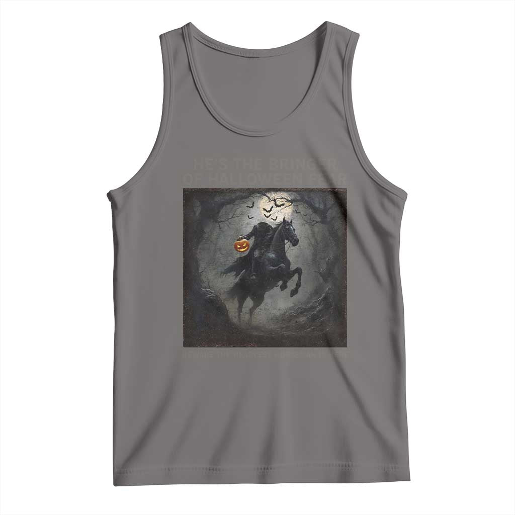 Headless Horseman Tank Top Vintage Gothic Scary Costume Halloween October Festive TS10 Deep Heather Print Your Wear