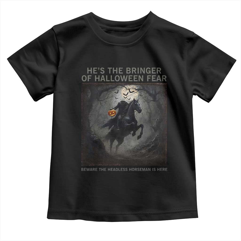 Headless Horseman Toddler T Shirt Vintage Gothic Scary Costume Halloween October Festive TS10 Black Print Your Wear