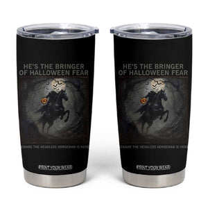 Headless Horseman Tumbler Cup Vintage Gothic Scary Costume Halloween October Festive TS10 Black Print Your Wear