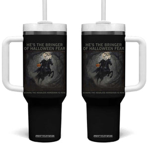 Headless Horseman Tumbler With Handle Vintage Gothic Scary Costume Halloween October Festive TS10 One Size: 40 oz Black Print Your Wear