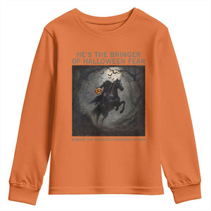 Headless Horseman Youth Sweatshirt Vintage Gothic Scary Costume Halloween October Festive TS10 Orange Print Your Wear