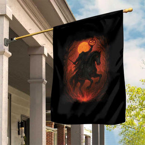 Scary Pumpkin Headless Horseman Halloween Garden Flag TS10 Print Your Wear