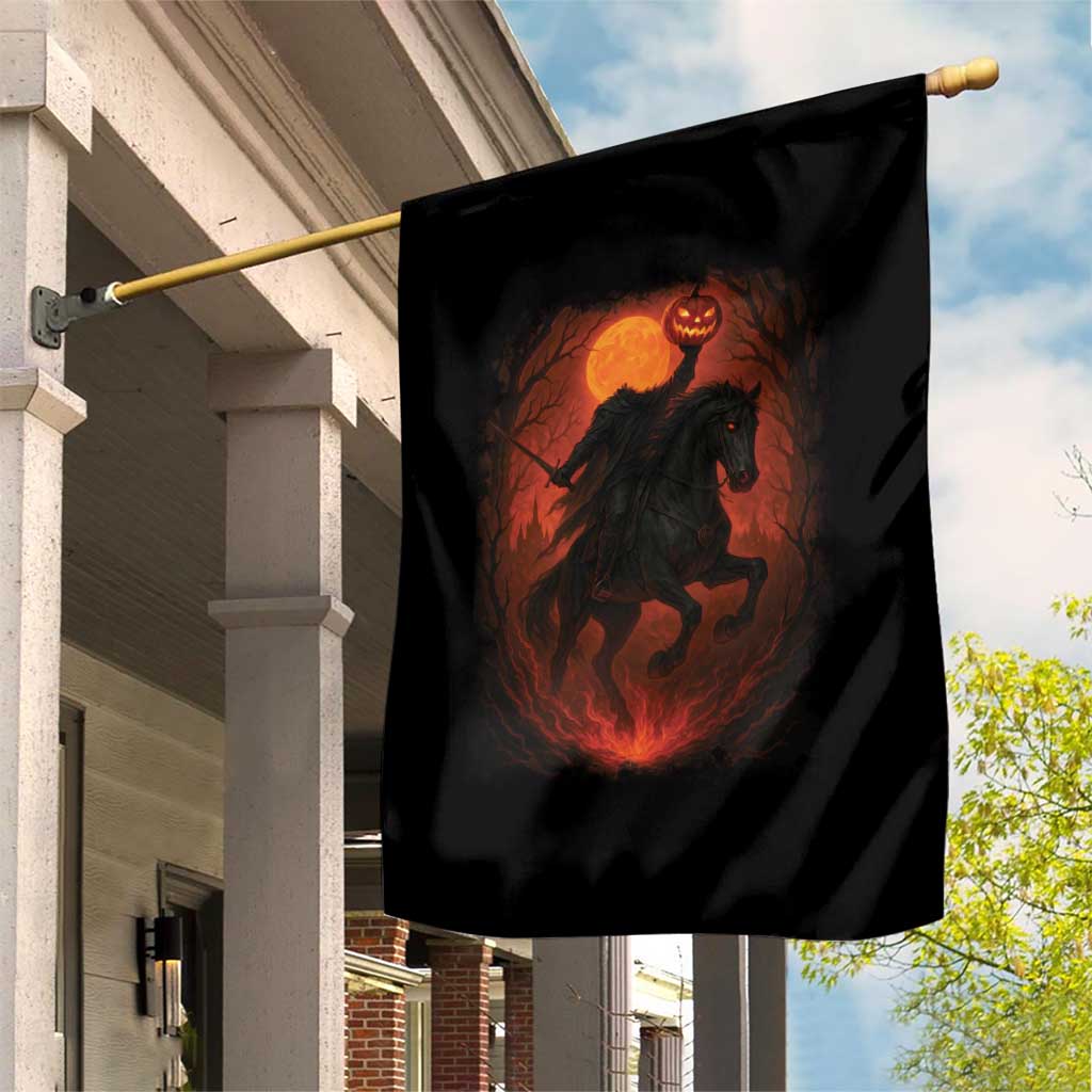 Scary Pumpkin Headless Horseman Halloween Garden Flag TS10 Print Your Wear