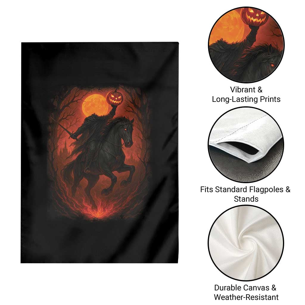 Scary Pumpkin Headless Horseman Halloween Garden Flag TS10 Print Your Wear