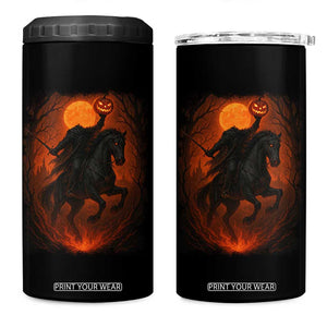 Scary Pumpkin Headless Horseman Halloween 4 in 1 Can Cooler Tumbler TS10 One Size: 16 oz Black Print Your Wear