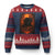 Scary Pumpkin Headless Horseman Halloween Ugly Christmas Sweater TS10 Navy Red Print Your Wear