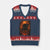 Scary Pumpkin Headless Horseman Halloween V-Neck Knit Sweater Vest TS10 Navy Red Print Your Wear