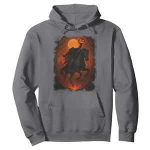 Scary Pumpkin Headless Horseman Halloween Hoodie TS10 Charcoal Print Your Wear