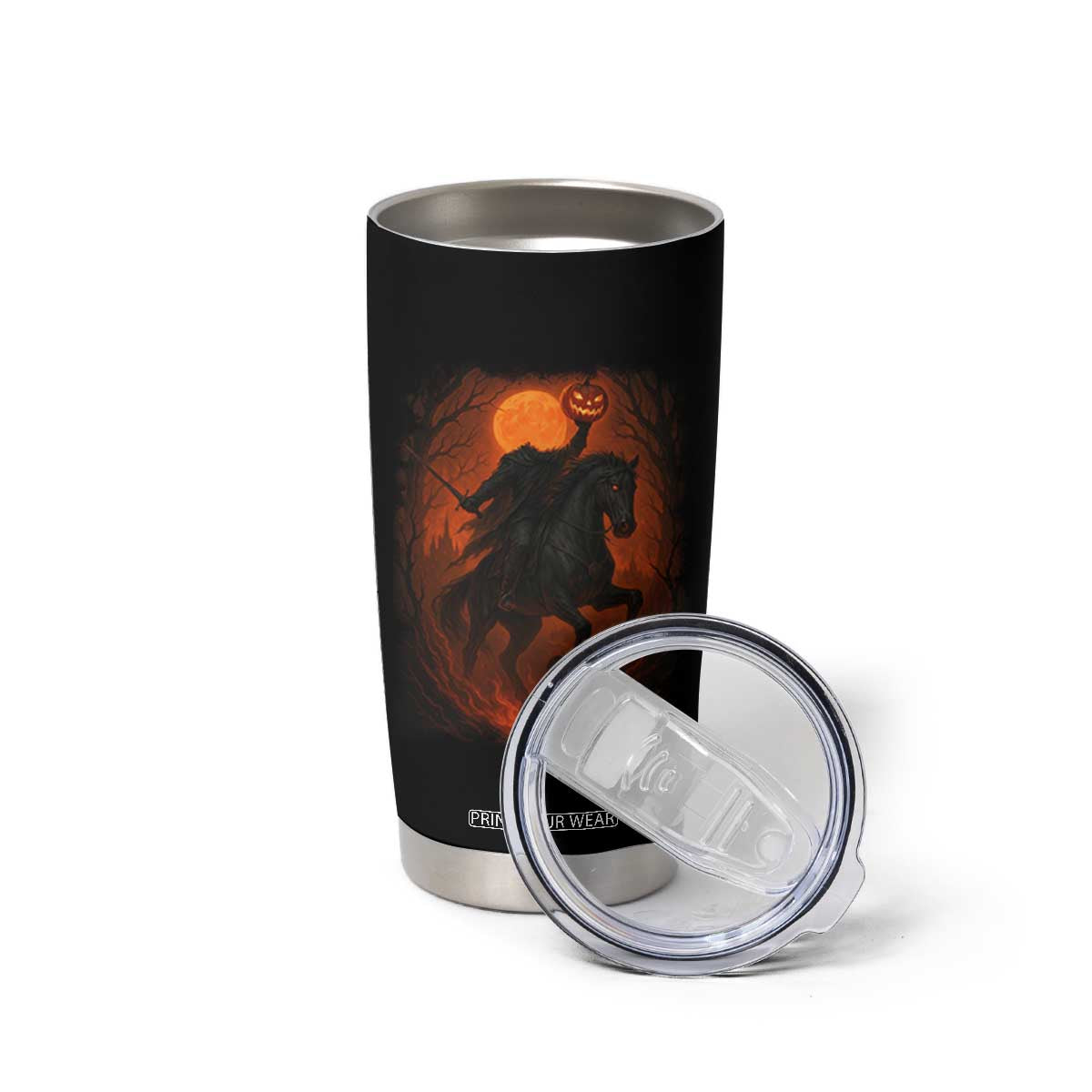 Scary Pumpkin Headless Horseman Halloween Tumbler Cup TS10 Print Your Wear