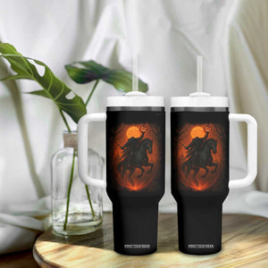 Scary Pumpkin Headless Horseman Halloween Tumbler With Handle TS10 Print Your Wear