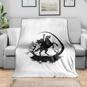 Headless Horseman Throw Blanket Retro Gothic Scary Pumpkin Moon Halloween Costume TS10 Print Your Wear