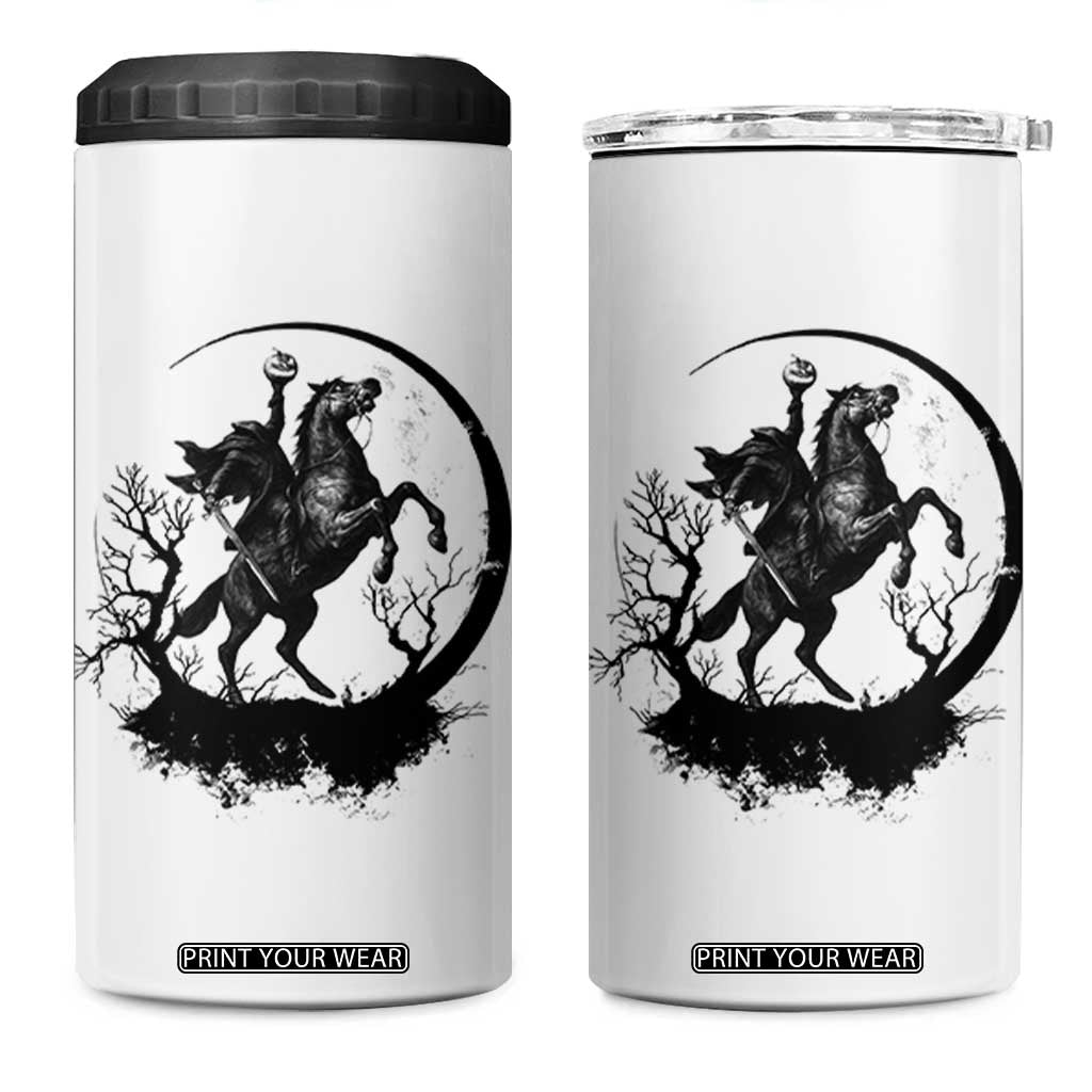 Headless Horseman 4 in 1 Can Cooler Tumbler Retro Gothic Scary Pumpkin Moon Halloween Costume TS10 One Size: 16 oz White Print Your Wear