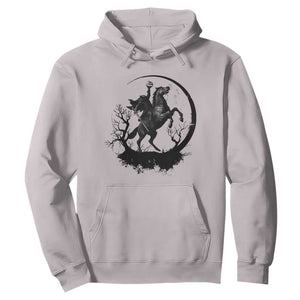Headless Horseman Hoodie Retro Gothic Scary Pumpkin Moon Halloween Costume TS10 Ice Gray Print Your Wear