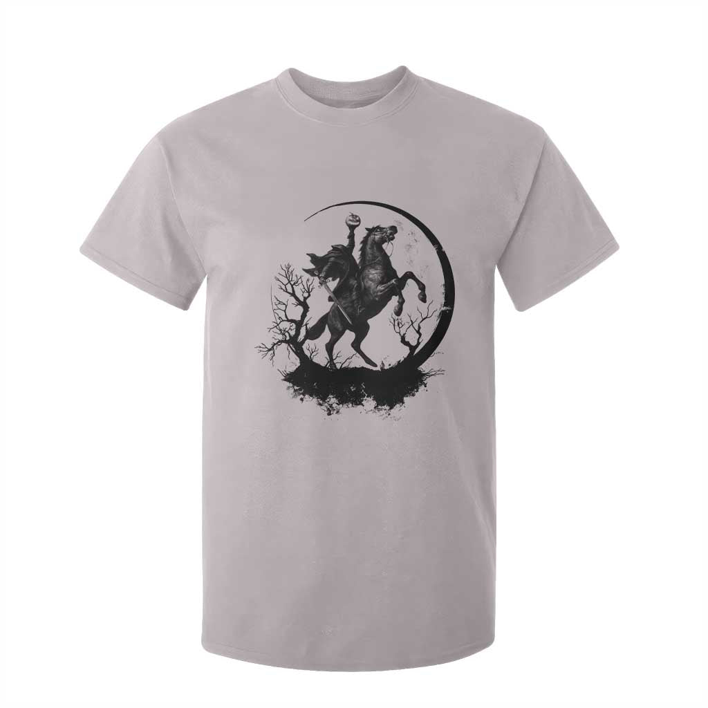 Headless Horseman T Shirt For Kid Retro Gothic Scary Pumpkin Moon Halloween Costume TS10 Ice Gray Print Your Wear
