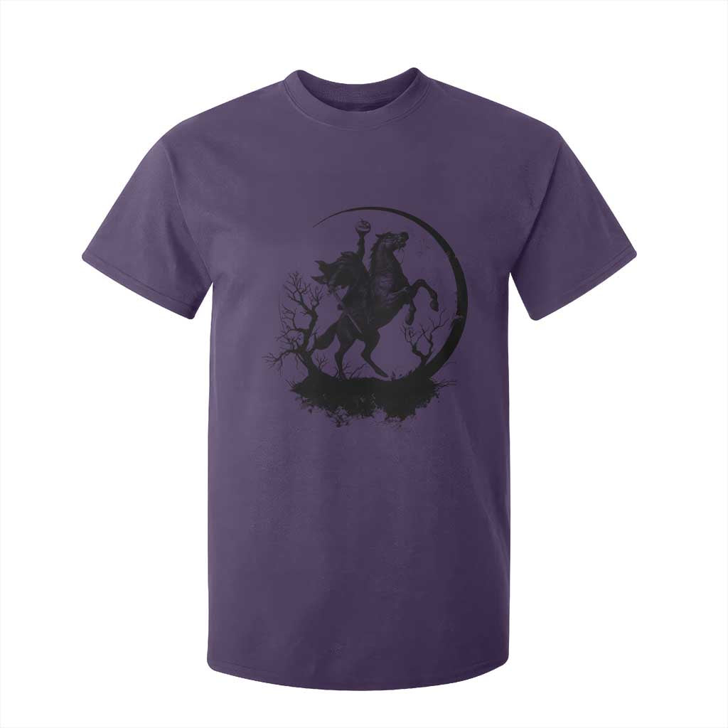 Headless Horseman T Shirt For Kid Retro Gothic Scary Pumpkin Moon Halloween Costume TS10 Purple Print Your Wear