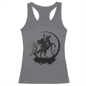 Headless Horseman Racerback Tank Top Retro Gothic Scary Pumpkin Moon Halloween Costume TS10 Charcoal Print Your Wear
