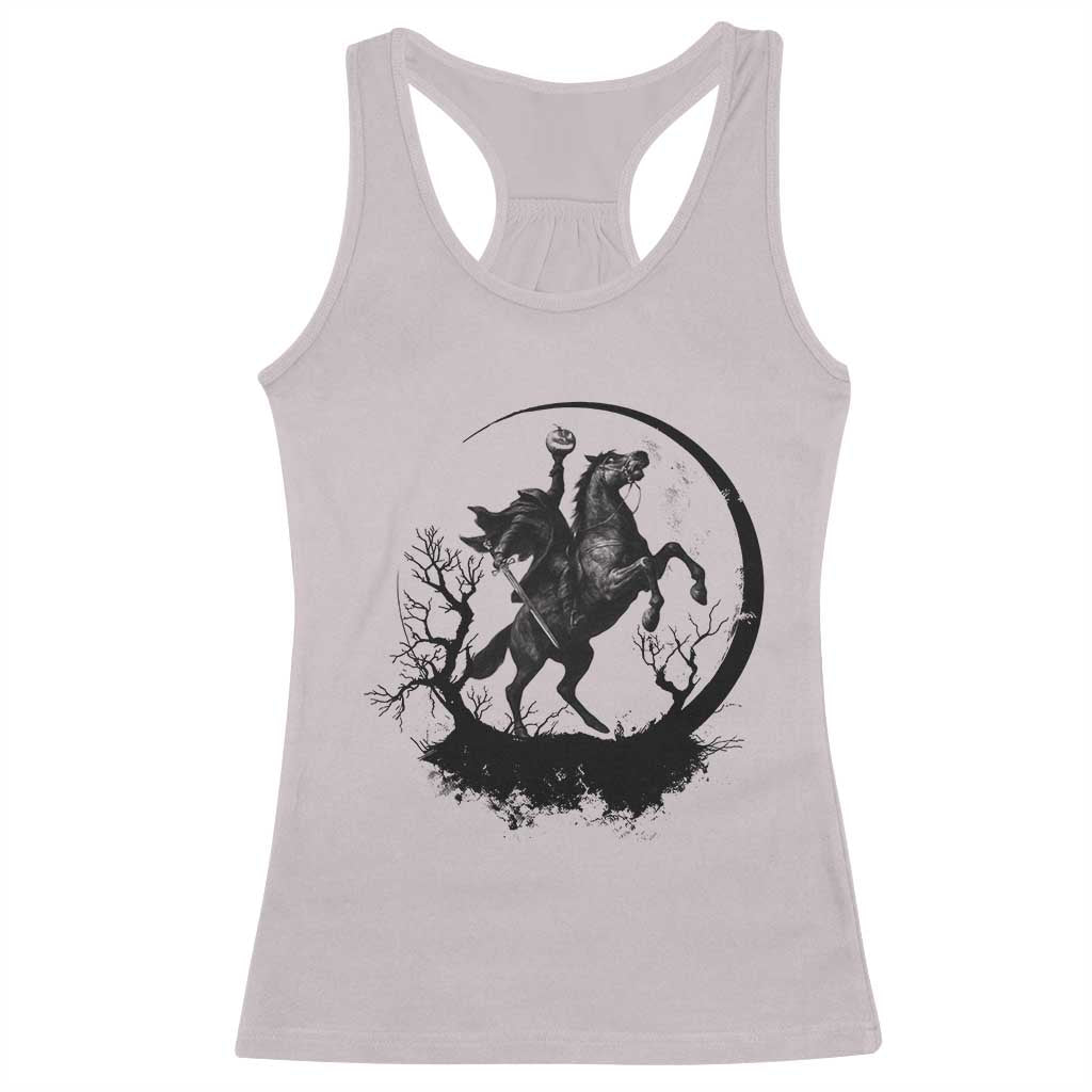 Headless Horseman Racerback Tank Top Retro Gothic Scary Pumpkin Moon Halloween Costume TS10 Ice Gray Print Your Wear