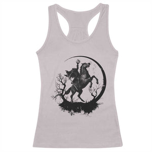 Headless Horseman Racerback Tank Top Retro Gothic Scary Pumpkin Moon Halloween Costume TS10 Ice Gray Print Your Wear
