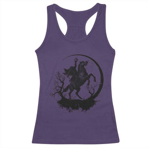 Headless Horseman Racerback Tank Top Retro Gothic Scary Pumpkin Moon Halloween Costume TS10 Purple Print Your Wear