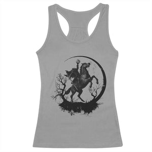 Headless Horseman Racerback Tank Top Retro Gothic Scary Pumpkin Moon Halloween Costume TS10 Sport Gray Print Your Wear