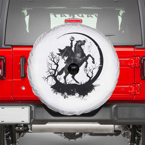 Headless Horseman Spare Tire Cover Retro Gothic Scary Pumpkin Moon Halloween Costume TS10 White Print Your Wear