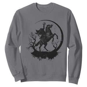 Headless Horseman Sweatshirt Retro Gothic Scary Pumpkin Moon Halloween Costume TS10 Charcoal Print Your Wear