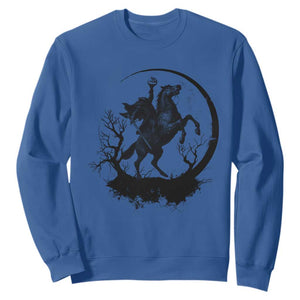 Headless Horseman Sweatshirt Retro Gothic Scary Pumpkin Moon Halloween Costume TS10 Royal Blue Print Your Wear