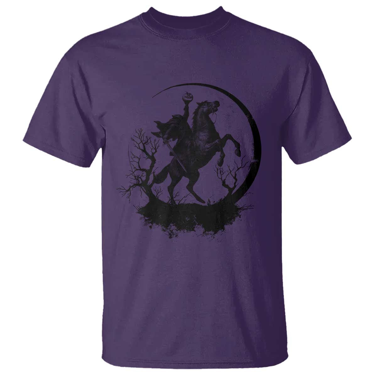 Headless Horseman T Shirt Retro Gothic Scary Pumpkin Moon Halloween Costume TS10 Purple Print Your Wear
