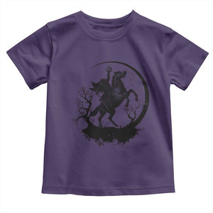 Headless Horseman Toddler T Shirt Retro Gothic Scary Pumpkin Moon Halloween Costume TS10 Purple Print Your Wear