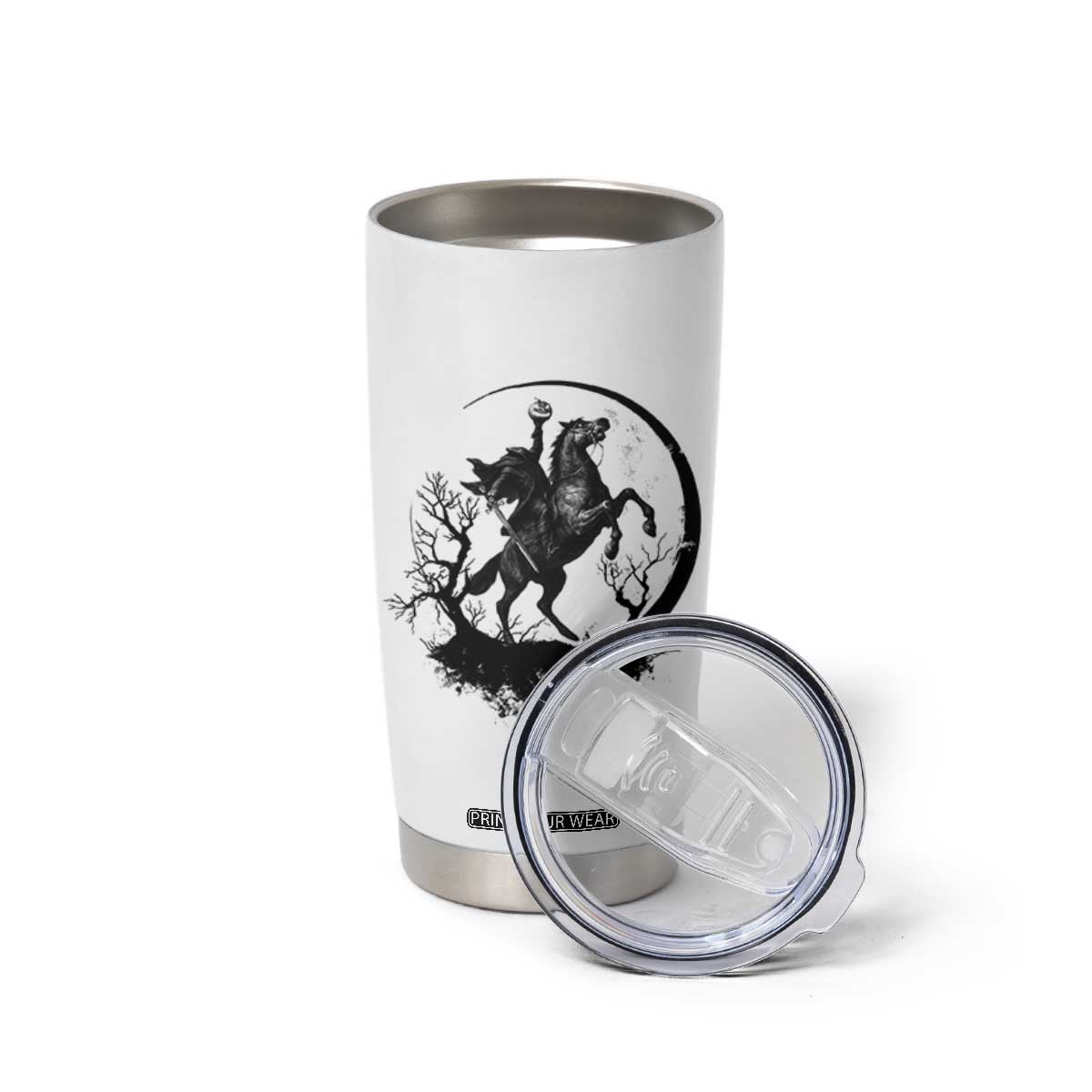 Headless Horseman Tumbler Cup Retro Gothic Scary Pumpkin Moon Halloween Costume TS10 Print Your Wear