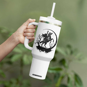 Headless Horseman Tumbler With Handle Retro Gothic Scary Pumpkin Moon Halloween Costume TS10 Print Your Wear