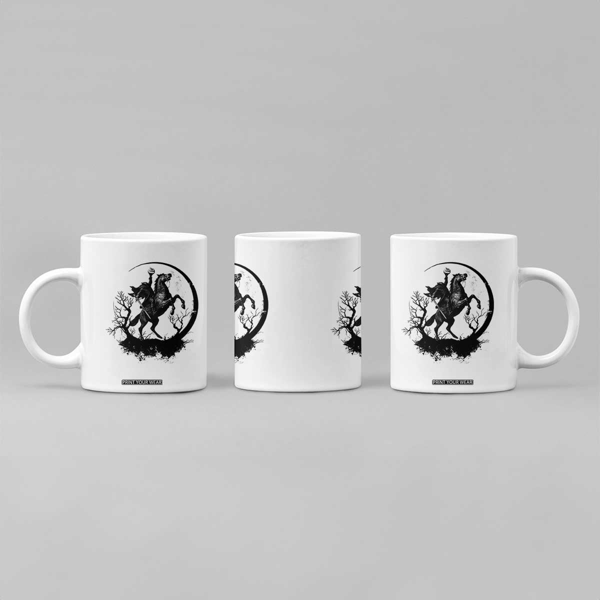 Headless Horseman Coffee Mug Retro Gothic Scary Pumpkin Moon Halloween Costume TS10 Print Your Wear