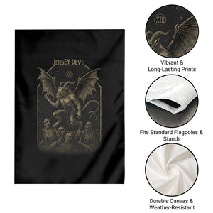Jersey Devil Garden Flag Vintage Weird Creepy Creature Leeds Devil TS10 Print Your Wear