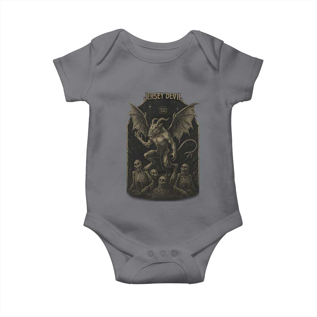 Jersey Devil Baby Onesie Vintage Weird Creepy Creature Leeds Devil TS10 Charcoal Print Your Wear