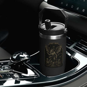 Jersey Devil Flip Straw Tumbler Vintage Weird Creepy Creature Leeds Devil TS10 Print Your Wear