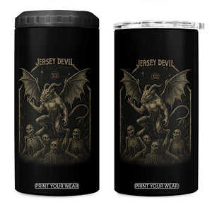 Jersey Devil 4 in 1 Can Cooler Tumbler Vintage Weird Creepy Creature Leeds Devil TS10 One Size: 16 oz Black Print Your Wear