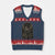 Jersey Devil V-Neck Knit Sweater Vest Vintage Weird Creepy Creature Leeds Devil TS10 Navy Red Print Your Wear