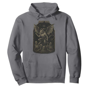 Jersey Devil Hoodie Vintage Weird Creepy Creature Leeds Devil TS10 Charcoal Print Your Wear