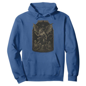 Jersey Devil Hoodie Vintage Weird Creepy Creature Leeds Devil TS10 Royal Blue Print Your Wear