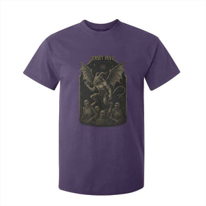 Jersey Devil T Shirt For Kid Vintage Weird Creepy Creature Leeds Devil TS10 Purple Print Your Wear