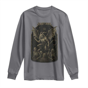 Jersey Devil Long Sleeve Shirt Vintage Weird Creepy Creature Leeds Devil TS10 Charcoal Print Your Wear
