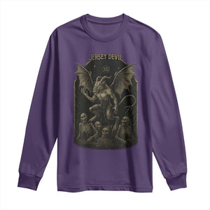 Jersey Devil Long Sleeve Shirt Vintage Weird Creepy Creature Leeds Devil TS10 Purple Print Your Wear