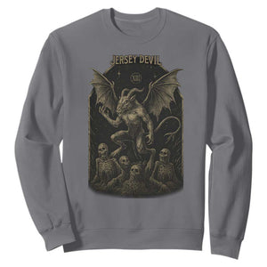 Jersey Devil Sweatshirt Vintage Weird Creepy Creature Leeds Devil TS10 Charcoal Print Your Wear