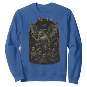 Jersey Devil Sweatshirt Vintage Weird Creepy Creature Leeds Devil TS10 Royal Blue Print Your Wear