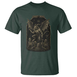 Jersey Devil T Shirt Vintage Weird Creepy Creature Leeds Devil TS10 Dark Forest Green Print Your Wear
